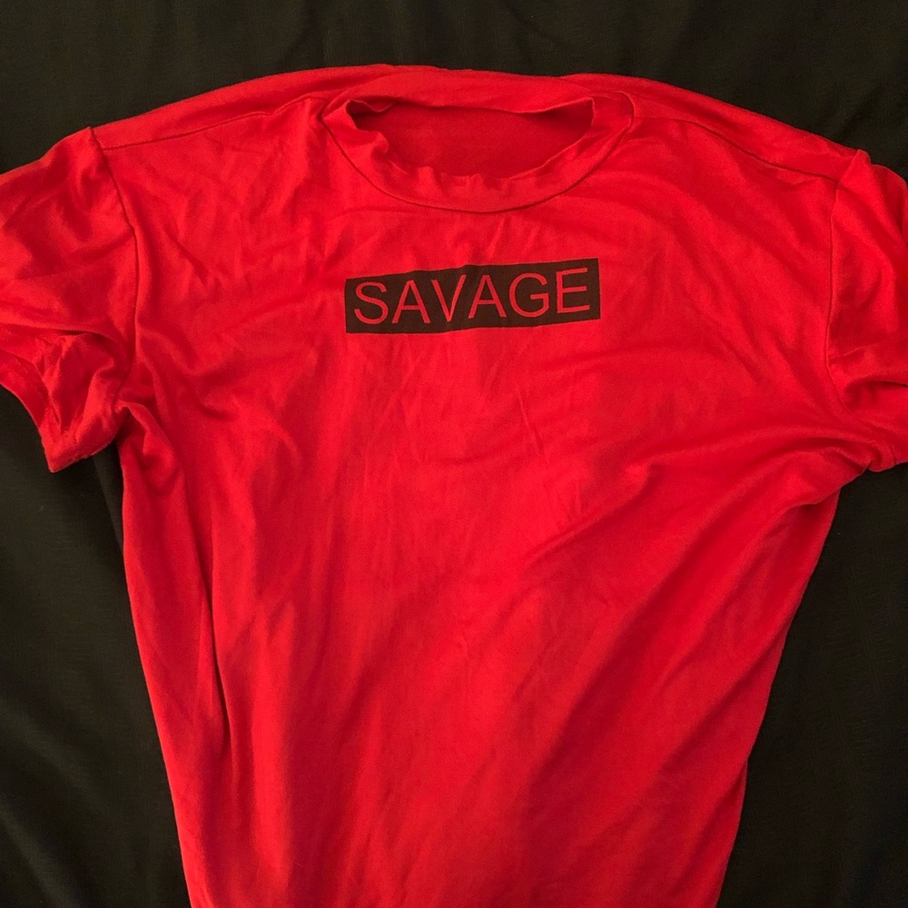 Red savage tee